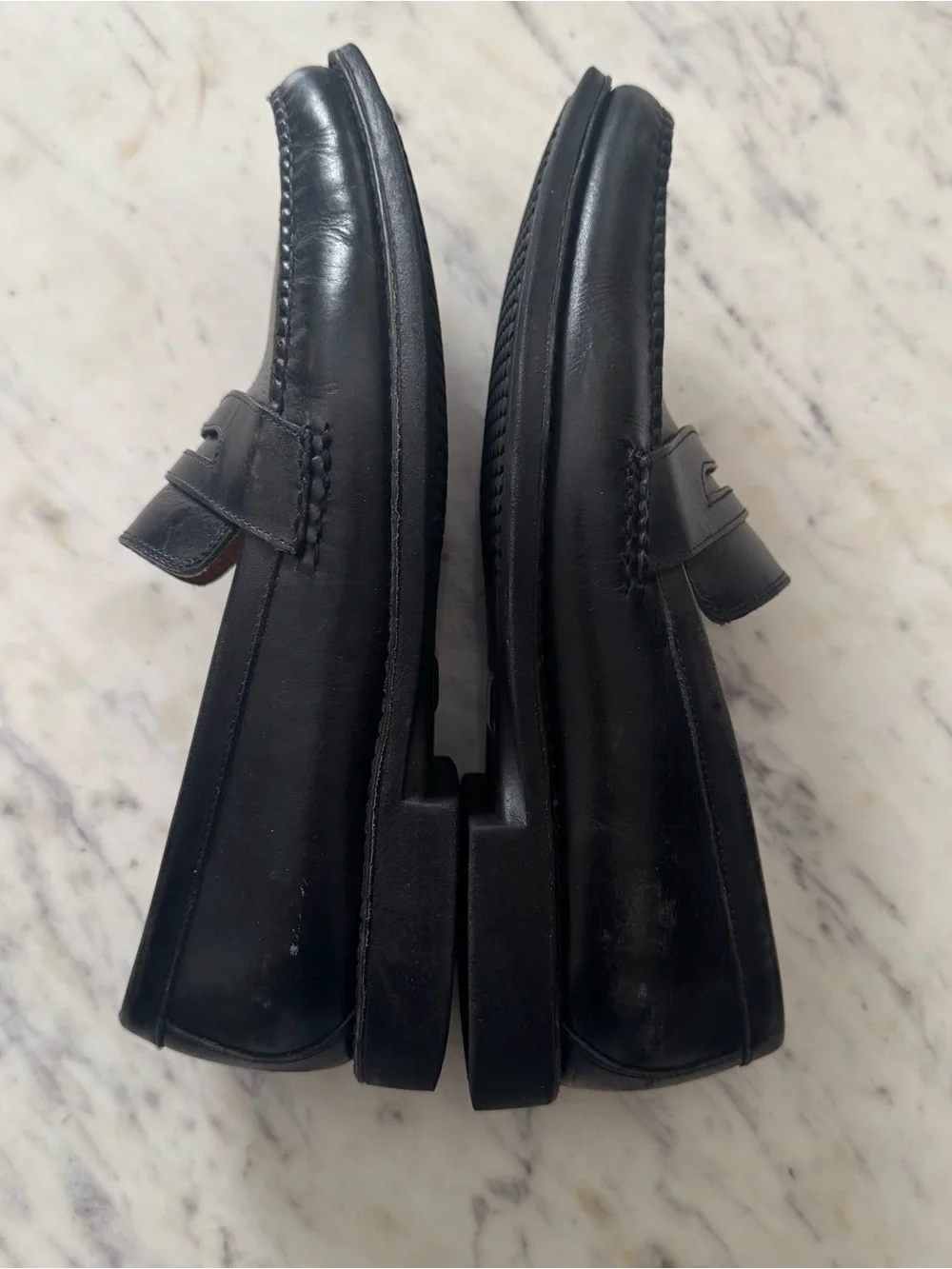 Johnston & Murphy Black Leather Loafers - Size 9
